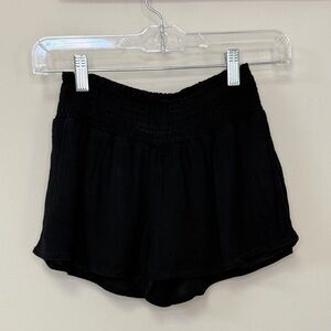 Hayden Girls: Girls Black Smock Waisted Gauze Shorts, Size M
